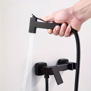 Ducha Higiênica Para Banheiro 100% Metal Com Suporte Acoplado Royal Square - Torneiras Royal