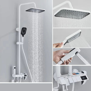 Conjunto Chuveiro Ducha Inteligente Display Digital Misturador - Torneiras Royal