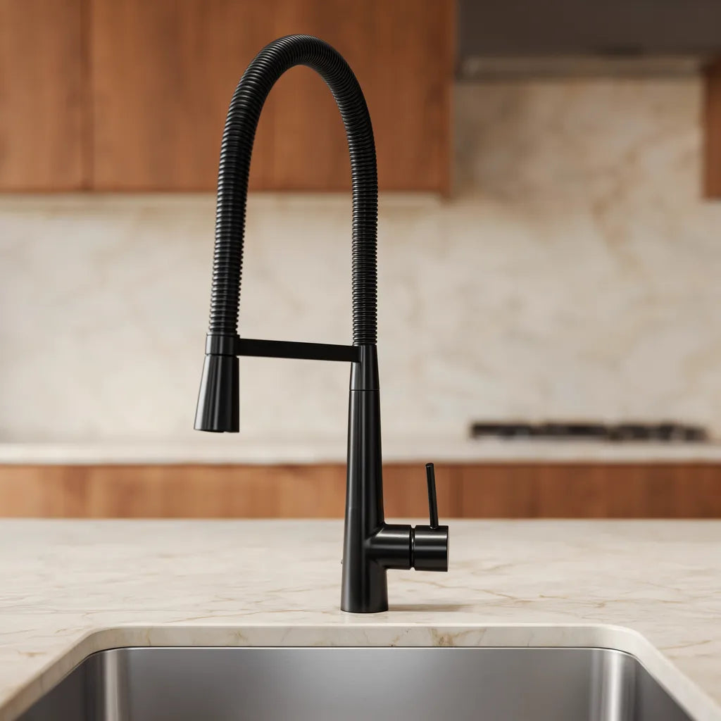 Royal Valence Preto — vista frontal em cozinha sofisticada