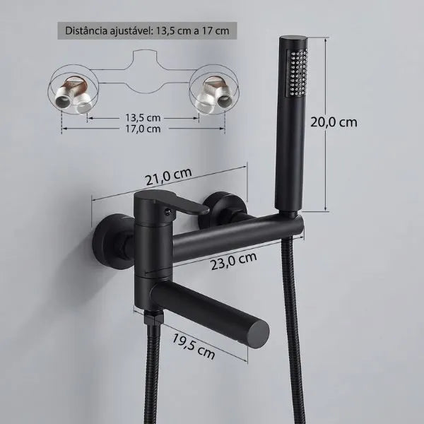 Ducha Higiênica Para Banheiro Monocomando Misturador Controle Duplo Royal Concept - imagem do produto 2