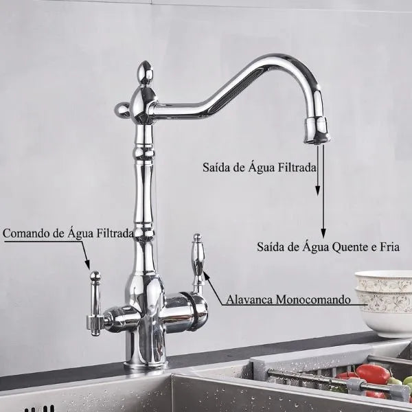Torneira Para Cozinha Com Filtro Monocomando Royal Élan - imagem do produto 4