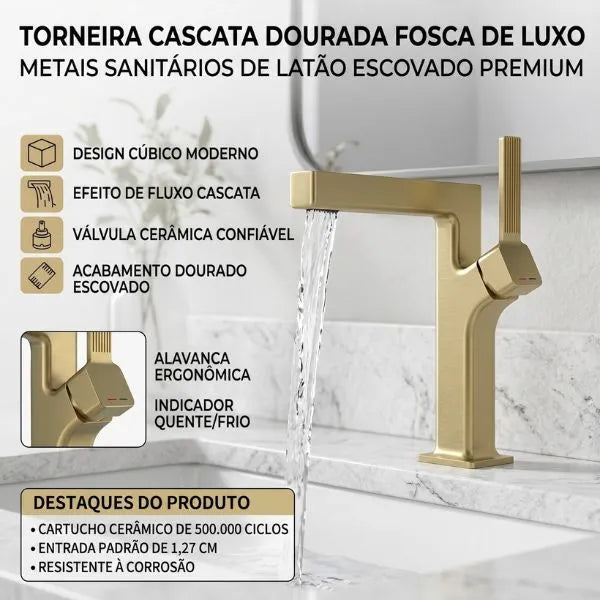 Torneira Para Banheiro Monocomando Misturador Moderna Royal Atlas - imagem do produto 4