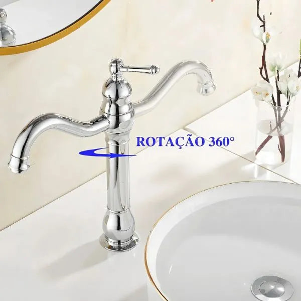 Torneira Bica Alta Gourmet Monocomando Para Banheiro Lavabo - imagem do produto 4