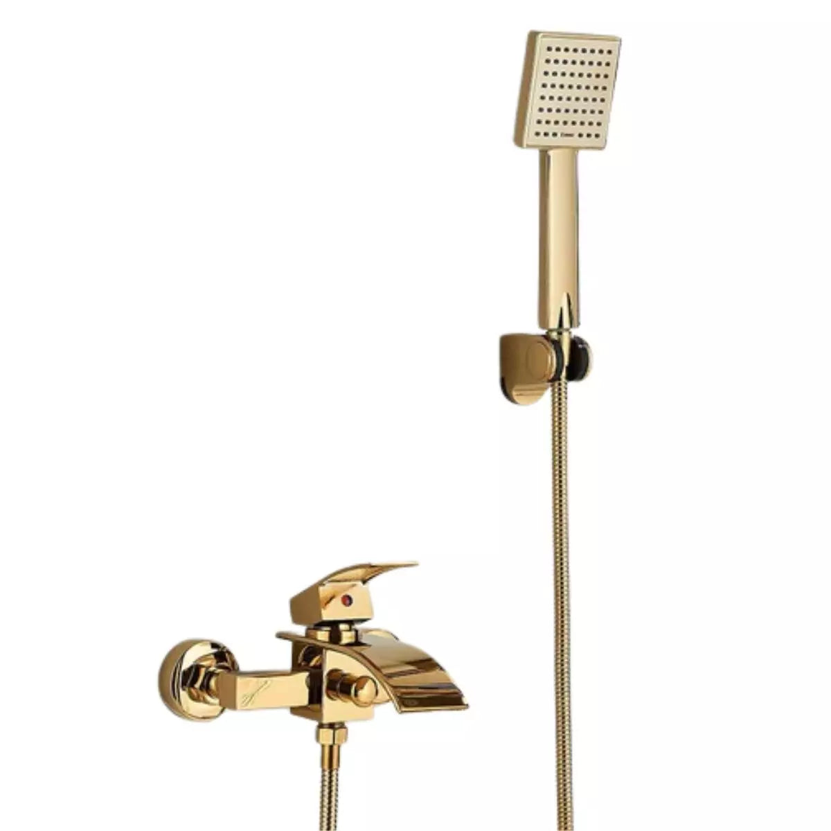 Ducha Higiênica Para Banheiro Com Misturador de Água Quente e Fria Royal Lux - Dourado