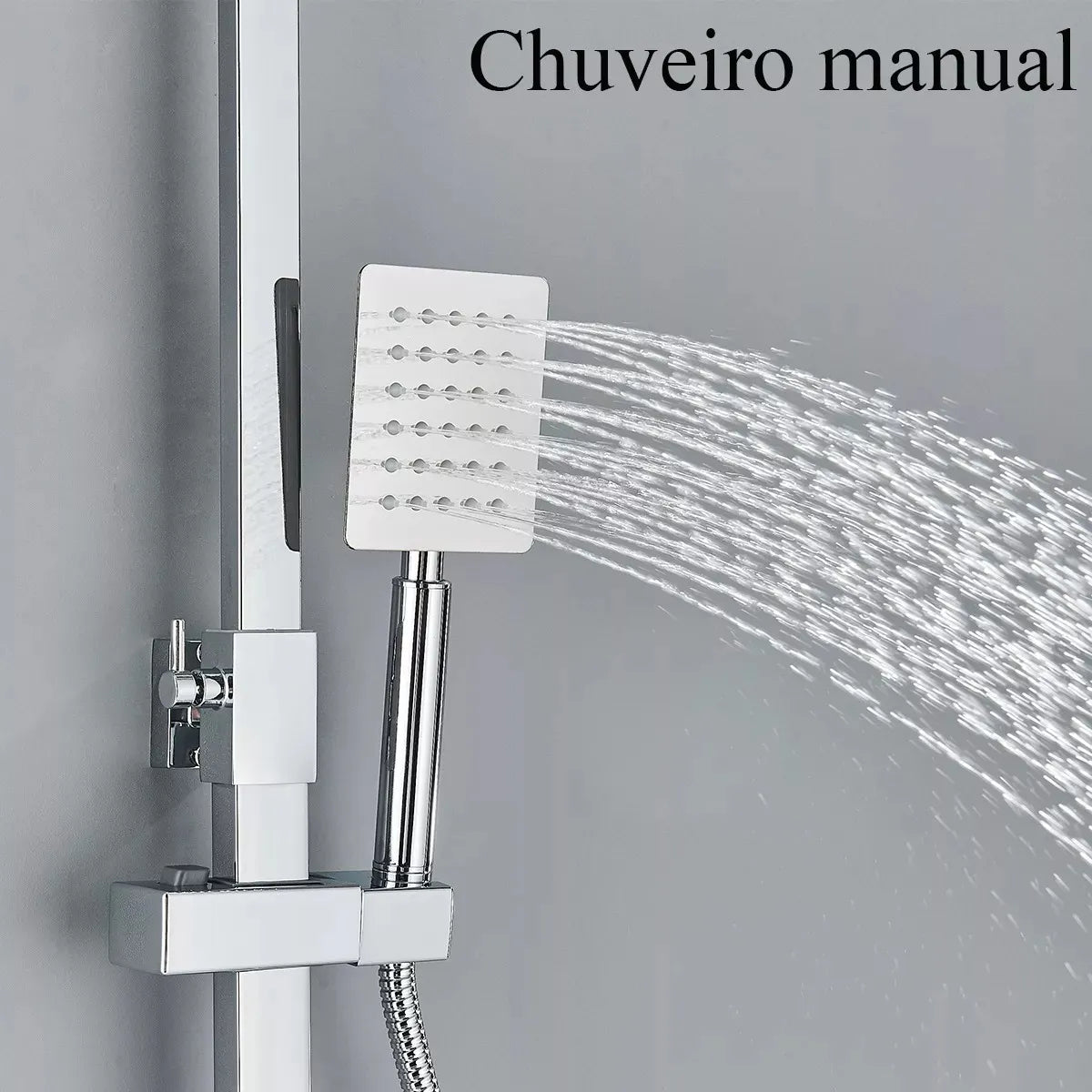 Chuveiro De Parede Com Desviador Conjunto Completo 3 em 1 - imagem do produto 4