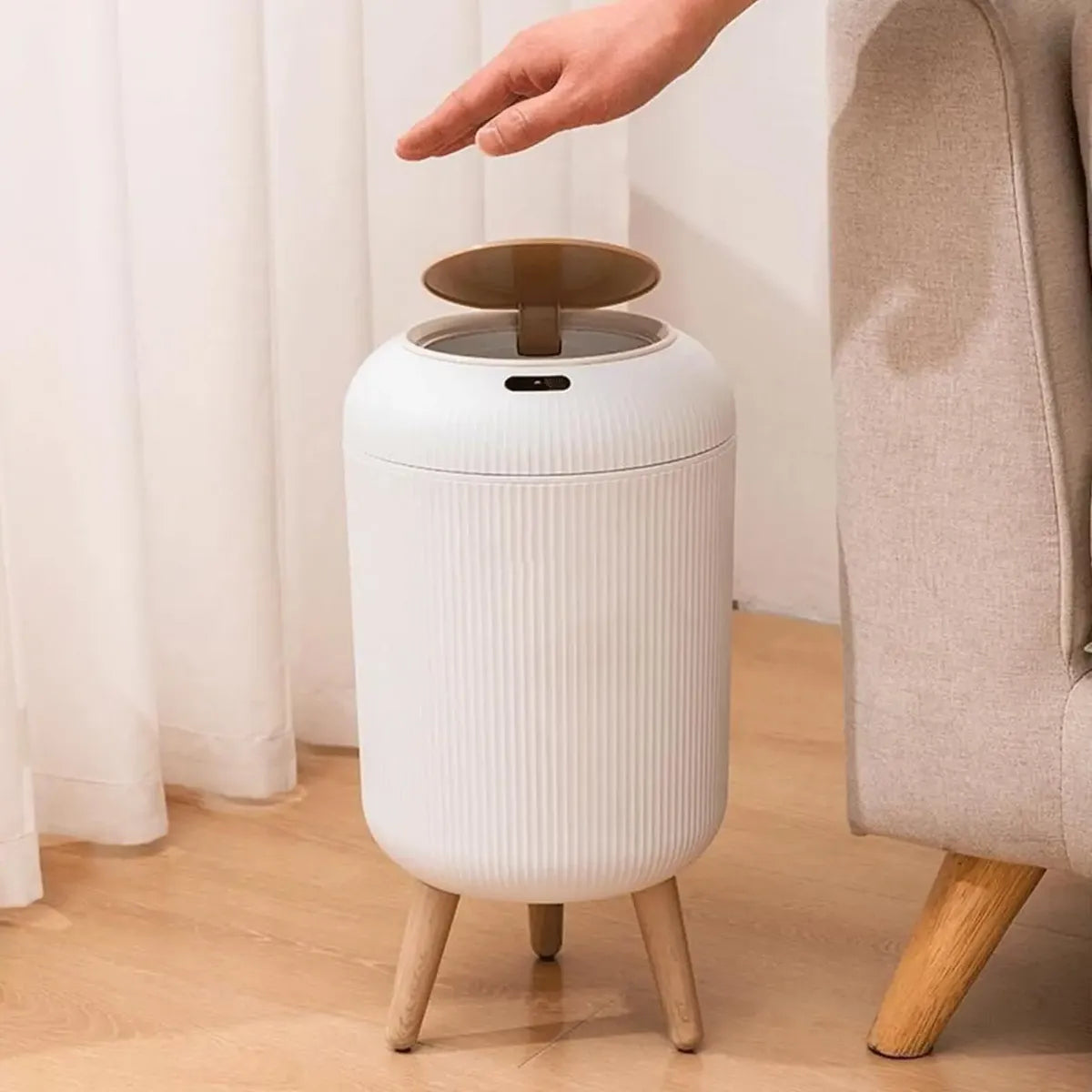 Lixeira Para Banheiro Moderna Com Sensor Inteligente - imagem do produto 3