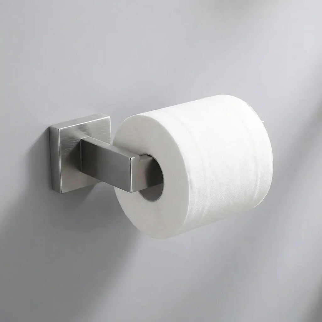 Kit Acessórios Metais Para Banheiro Inox - Porta Papel Higiênico