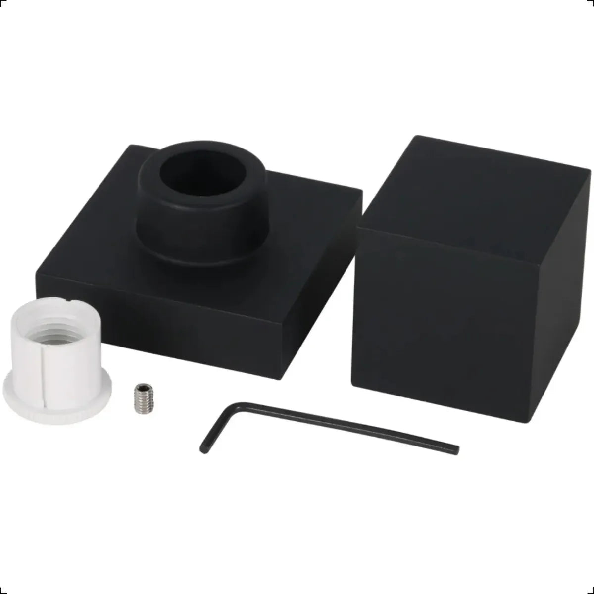 Kit 2 Acabamentos Quadrado De Metal Para Registro Pressão Gaveta Deca Docol Acabamento Preto Fosco - Torneiras Royal 6