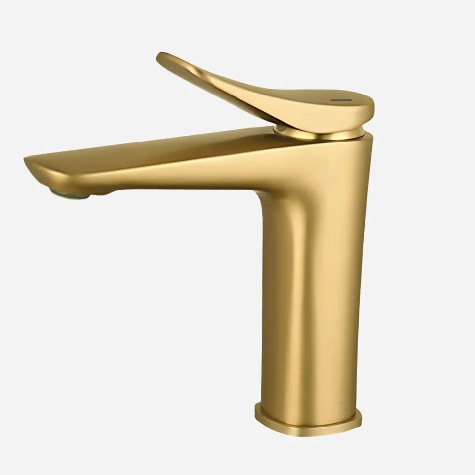 Torneira Para Banheiro Monocomando Misturador Bica Baixa Essence - Dourado Escovado