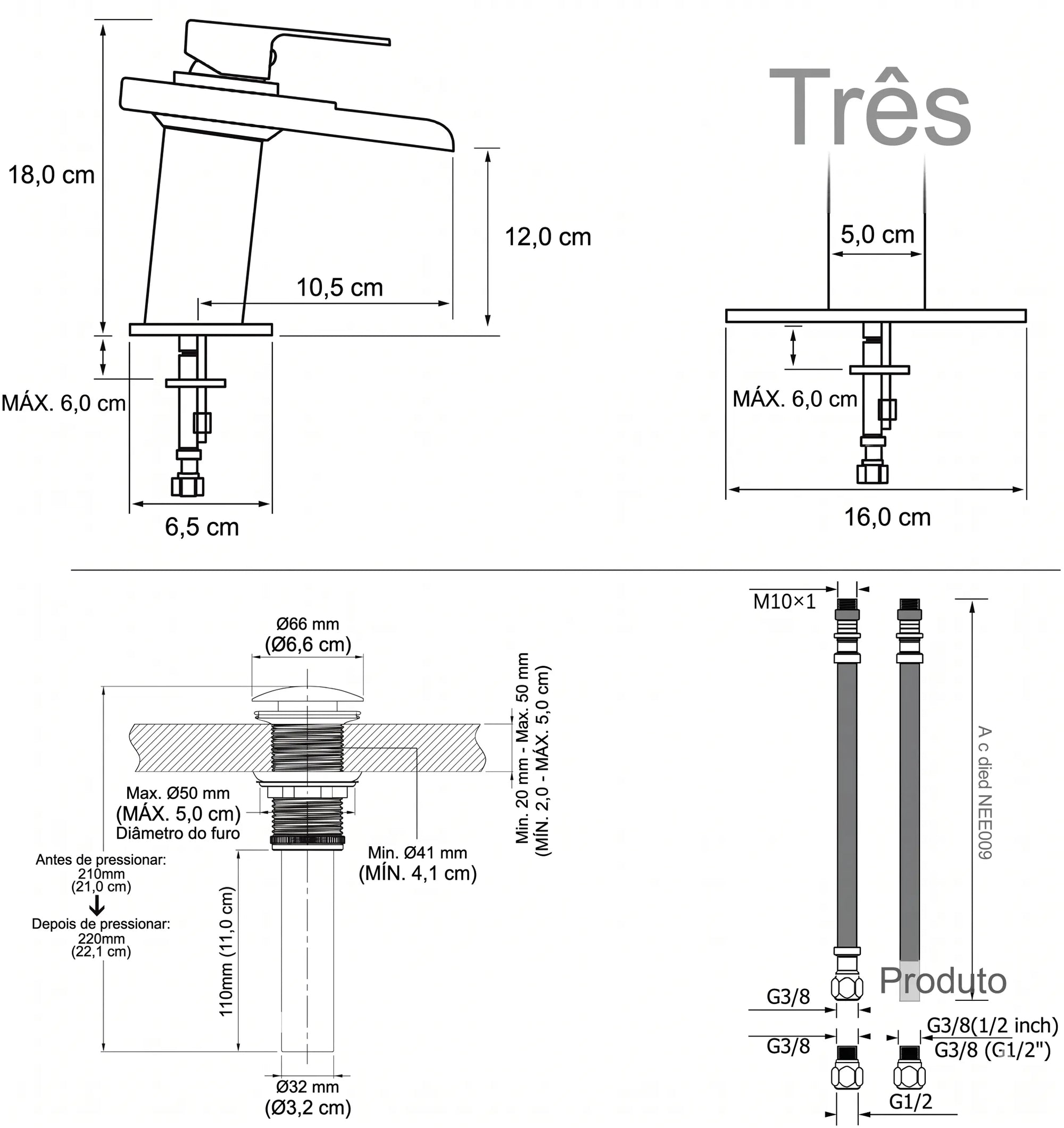 Torneira Para Banheiro Cascata Gourmet Monocomando AquaGlam - imagem do produto 4