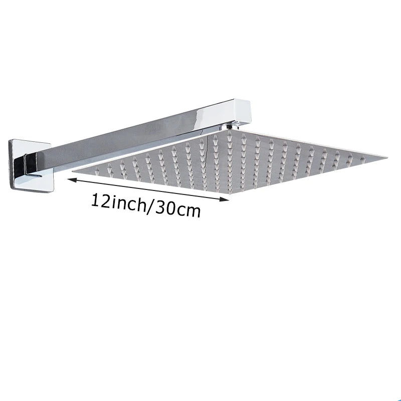 Chuveiro Para Banheiro Quadrado Royal Prime - Cromado 30cm