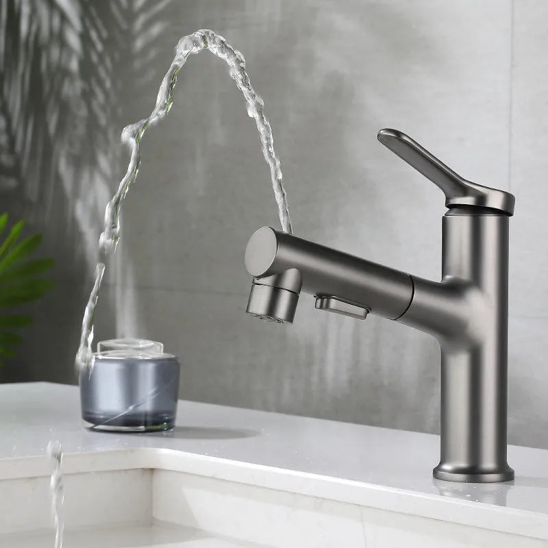 Torneira Para Banheiro Monocomando Misturador 3 Funções Com Bica Extensível Inox 304 - imagem do produto 5