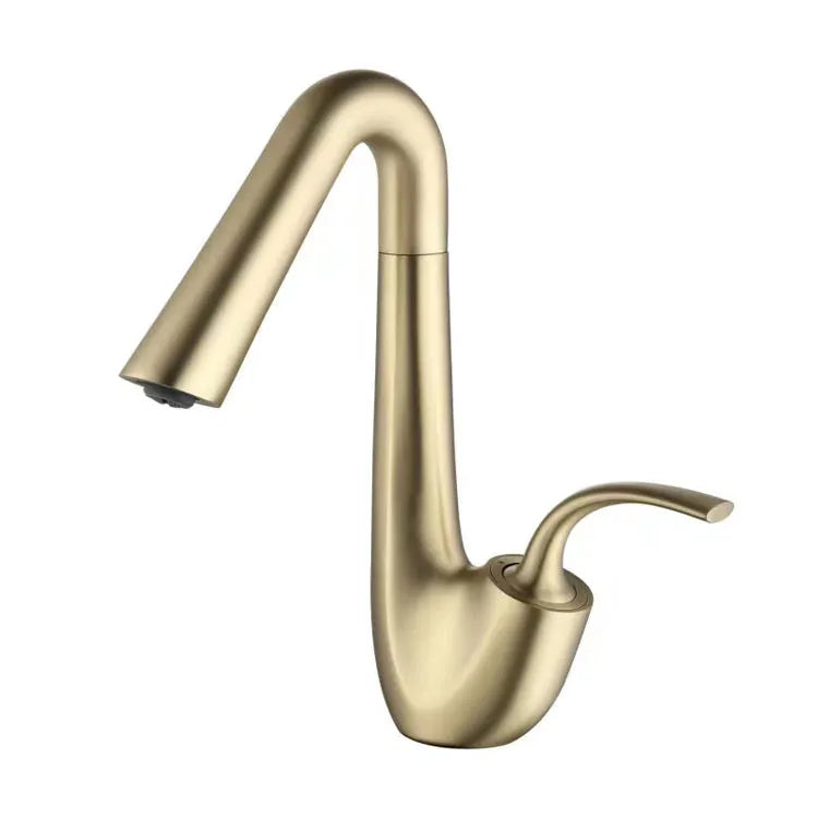 Torneira Monocomando Para Banheiro Platine - Dourado Escovado