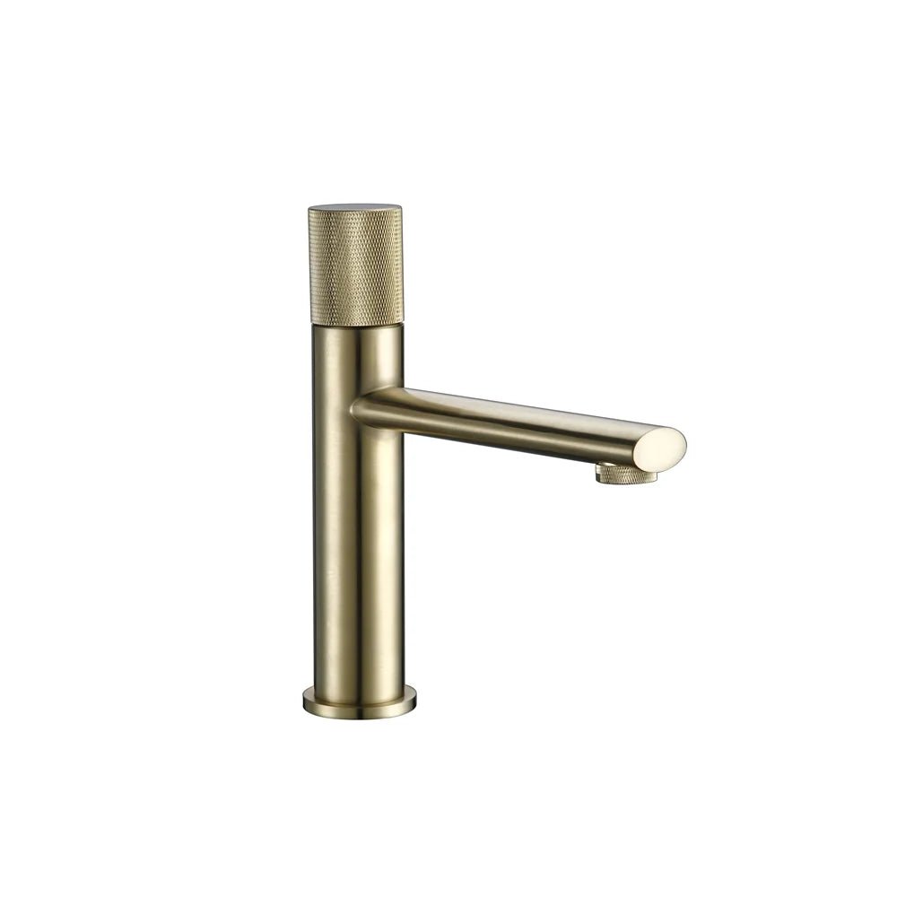 Torneira Para Banheiro Monocomando Royal Flux - Dourado Escovado Curto