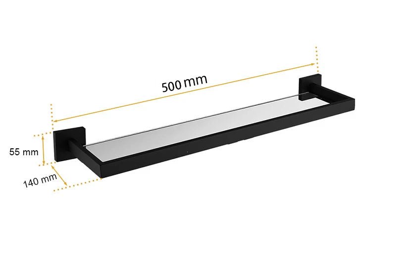 Porta Toalhas Para Banheiro Conjunto Completo Veneza Preto Fosco - imagem do produto 7