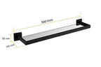 Porta Toalhas Para Banheiro Conjunto Completo Veneza Preto Fosco - imagem do produto 7