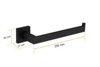 Porta Toalhas Para Banheiro Conjunto Completo Veneza Preto Fosco - imagem do produto 12