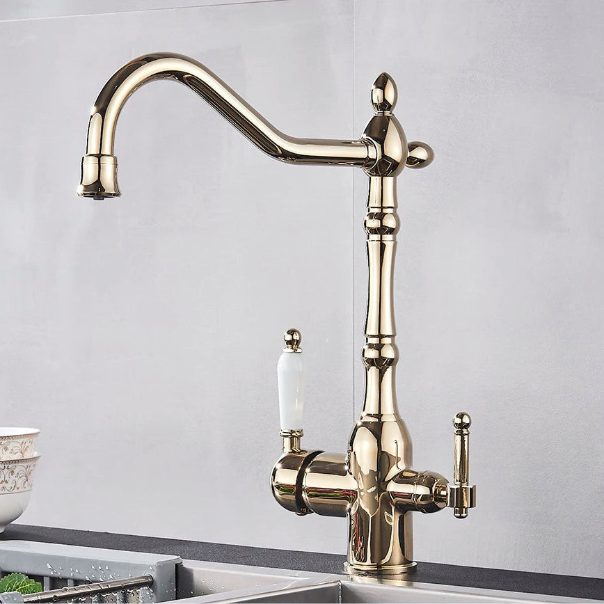 Torneira Para Cozinha Com Filtro Monocomando Royal Élan - Dourado