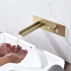 Torneira De Parede Para Banheiro Deluxe Royal Magnus - Dourado Escovado