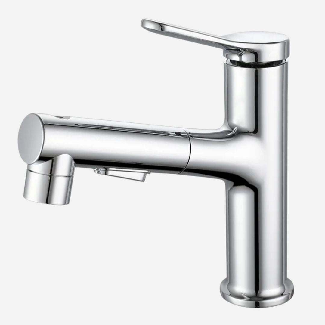 Torneira Para Banheiro Monocomando Misturador 3 Funções Com Bica Extensível Inox 304 - Torneiras Royal