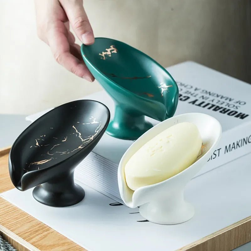 Saboneteira Cerâmica Porta Sabonete Luxo Para Banheiro - imagem do produto 3