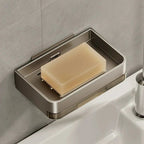Porta Sabonete De Parede Para Banheiro Inox - Cinza