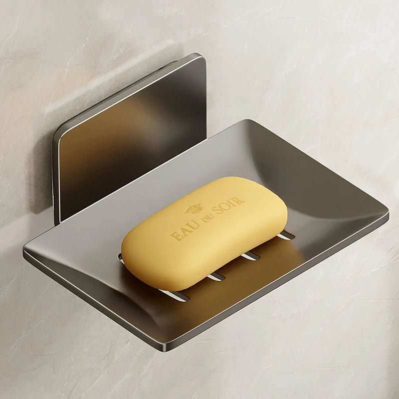 Porta Sabonete Inox Parede Banheiro - Cinza