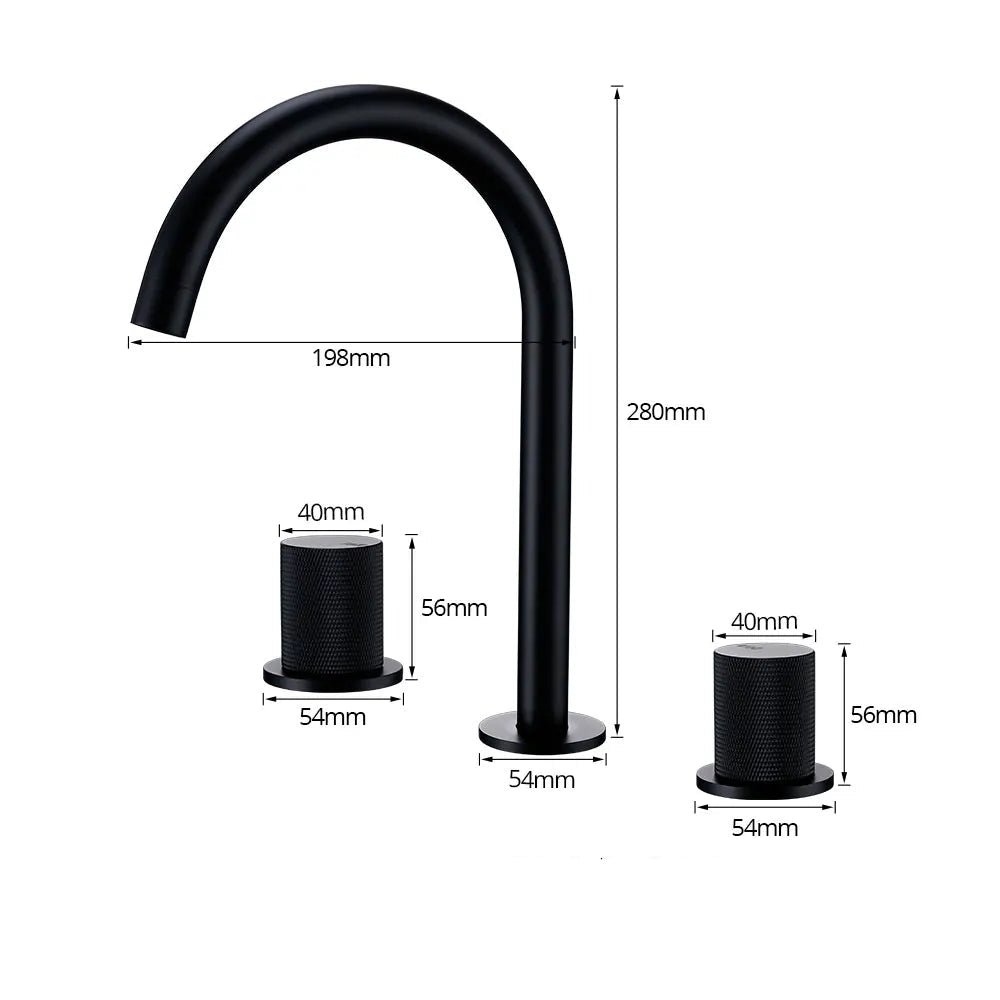 Torneira Para Banheiro Misturador Royal Mist - Preto Fosco
