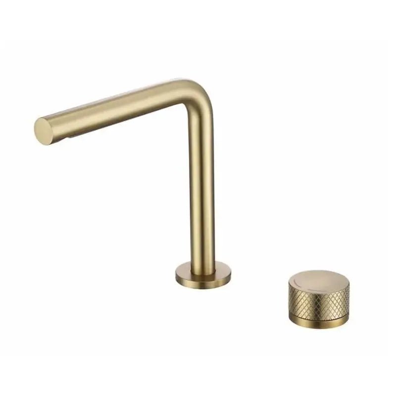 Torneira Para Banheiro Monocomando Royal Ares - Dourado Escovado Baixo