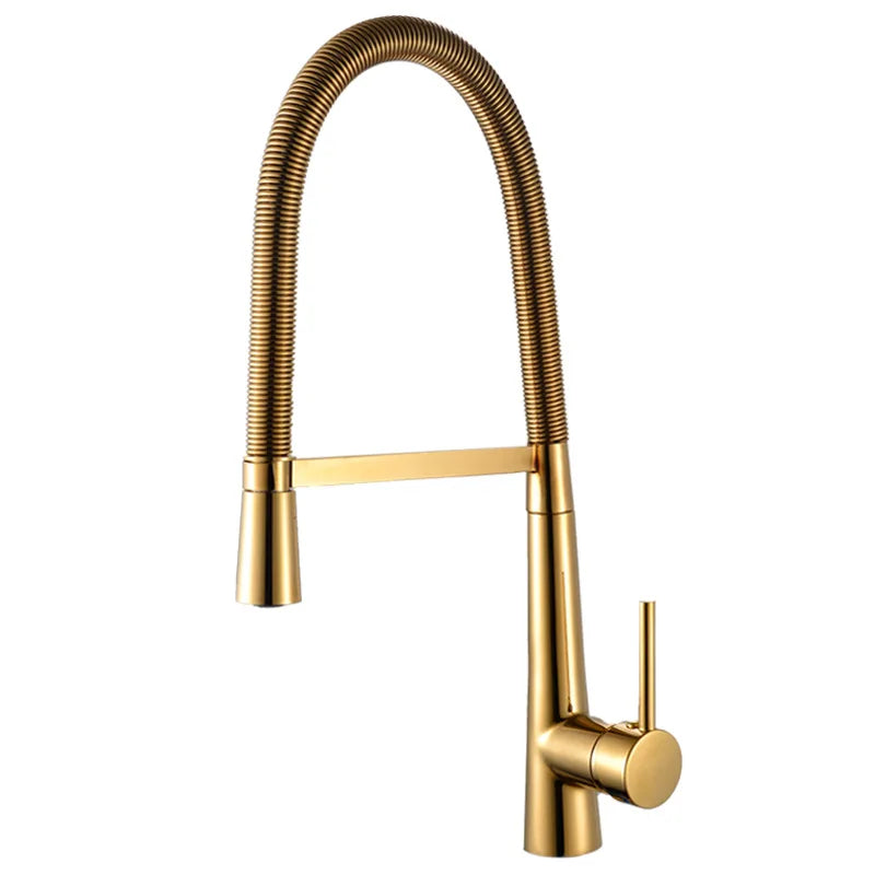 Torneira Para Cozinha Monocomando Pull-Out Royal Valence - Dourado