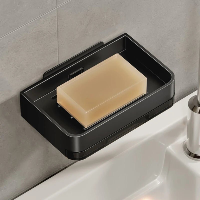 Porta Sabonete De Parede Para Banheiro Inox - Preto