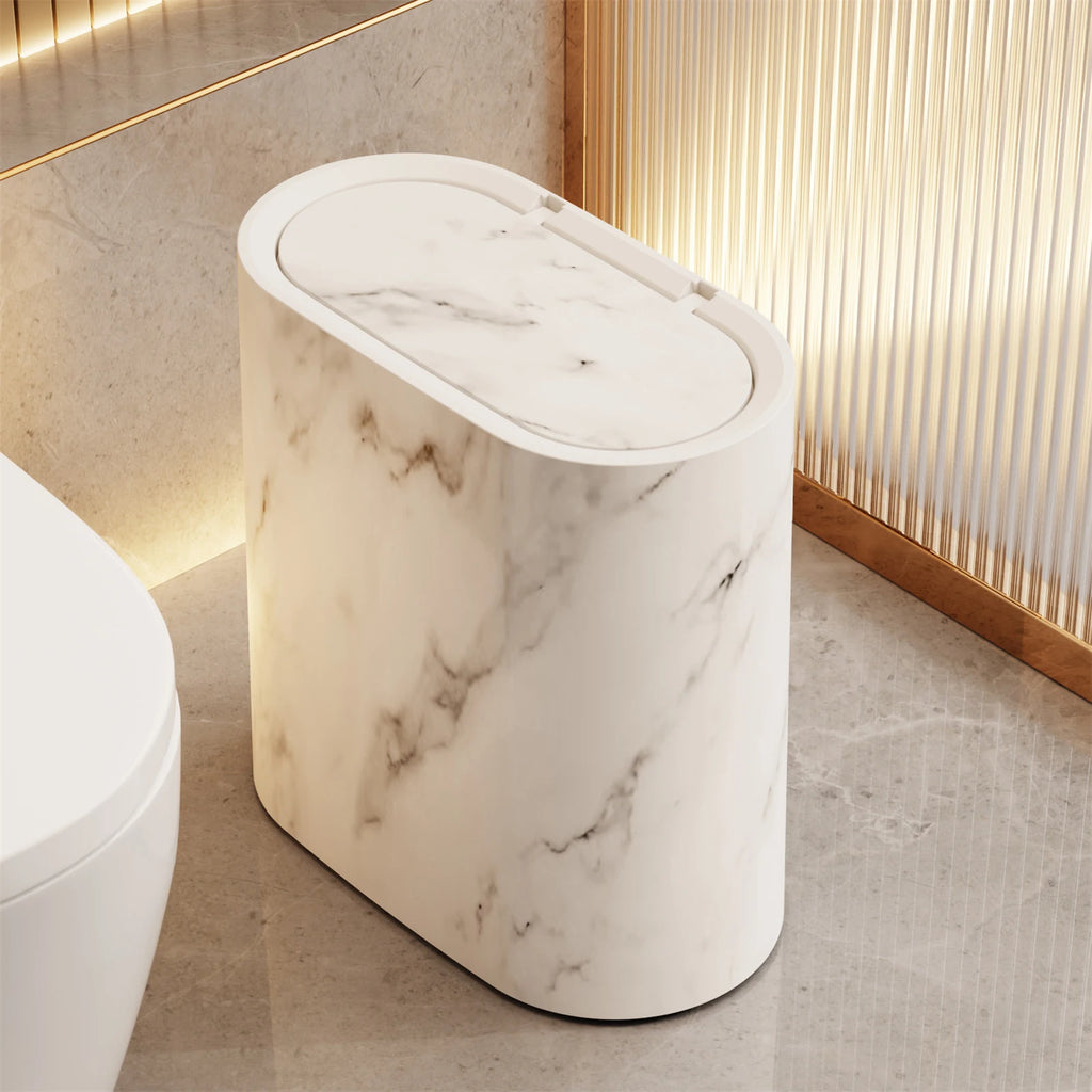 Lixeira Para Banheiro Lavabo Estilo Nórdico - Branco