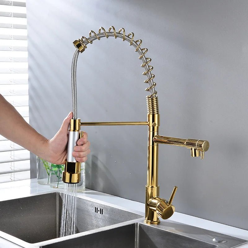 Torneira Para Cozinha Gourmet Monocomando - Dourado