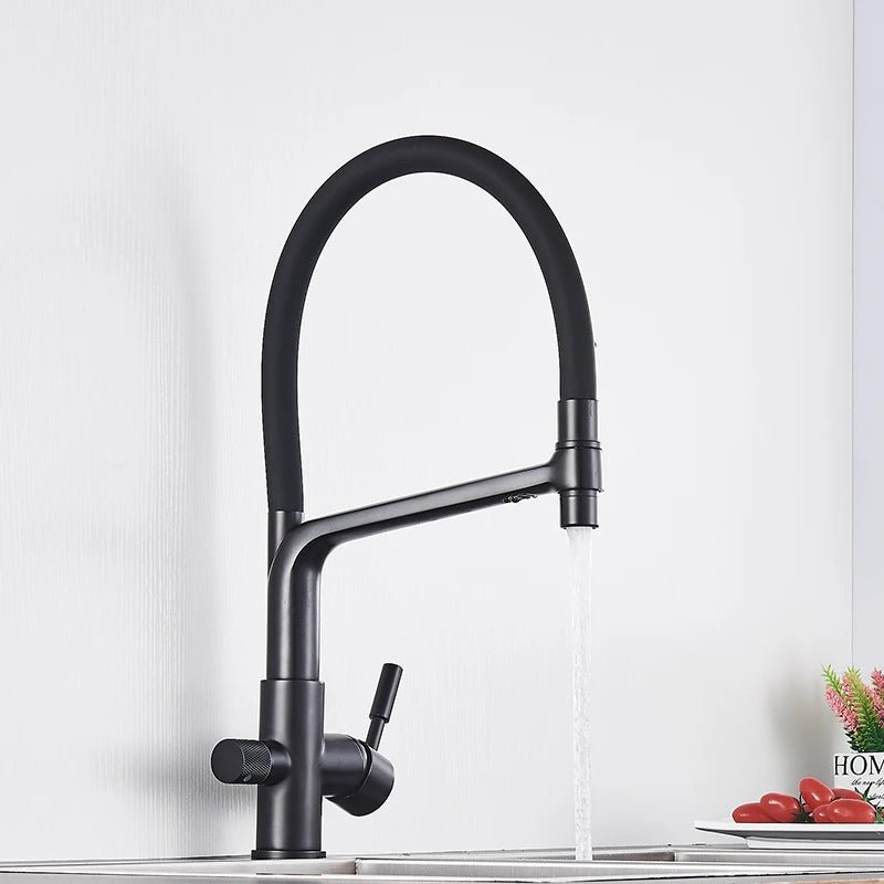 Torneira Gourmet Com Filtro Para Cozinha Luxflow - Preto Fosco