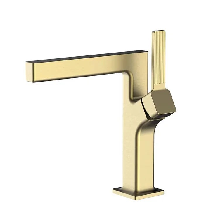 Torneira Para Banheiro Monocomando Misturador Moderna Royal Atlas - Dourado Escovado