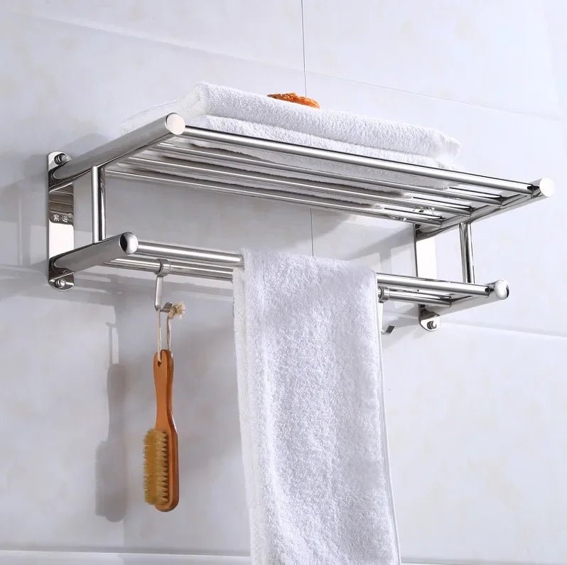 Porta Toalha Duplo Toalheiro Aço Inoxidável Para Banheiro - foto principal