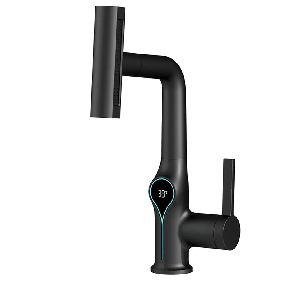 Torneira Para Banheiro Monocomando Misturador Cascata Com Display Digital Royal Clear - Torneira Para Banheiro
