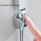 Chuveiro Para Banheiro Com Chuveirinho Manual e Desviador Kit Completo Tamanho 30x30 - imagem do produto 8