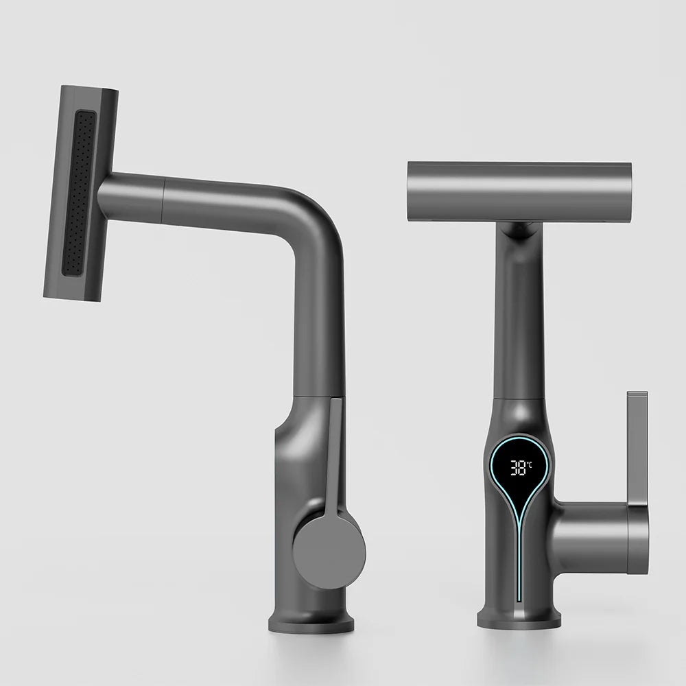Torneira Para Banheiro Monocomando Misturador Cascata Com Display Digital Royal Clear - imagem do produto 7