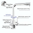 Torneira Para Cozinha Gourmet Monocomando Com Filtro Royal Safira - imagem do produto 3