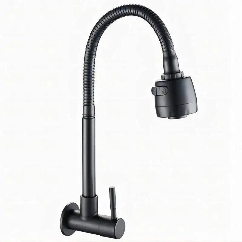 Torneira Para Cozinha De Parede Monocomando - Preto