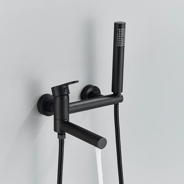 Ducha Higiênica Para Banheiro Monocomando Misturador Controle Duplo Royal Concept - Preto