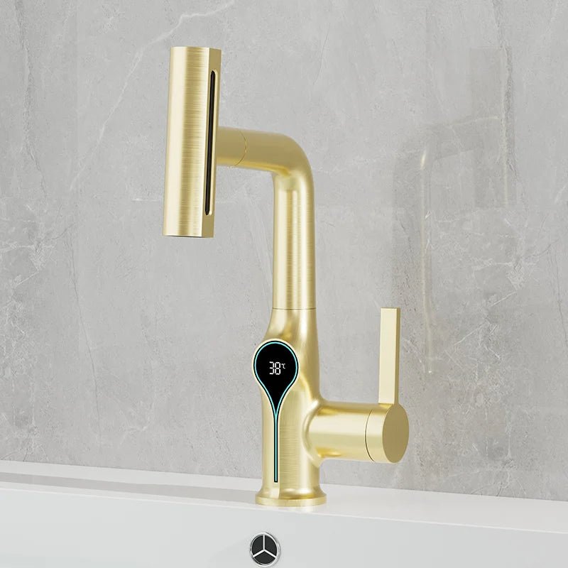 Torneira Para Banheiro Monocomando Misturador Cascata Com Display Digital Royal Clear - Torneira Para Banheiro