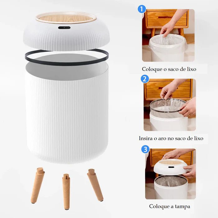 Lixeira Para Banheiro Moderna Com Sensor Inteligente - imagem do produto 7