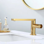 Torneira Para Banheiro Monocomando Misturador Design Premium Royal Aurora - Torneira Para Banheiro Dourado Bica Baixa