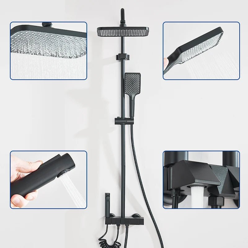 Conjunto Chuveiro Ducha Inteligente Display Digital Misturador - imagem do produto 5