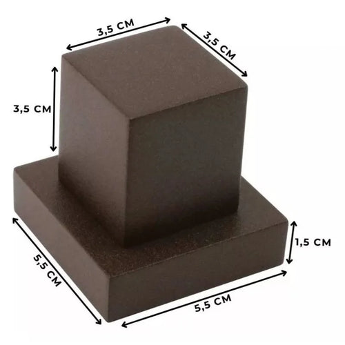 Acabamento Quadrado Aço Corten marrom Registro Padrão Deca Metal - imagem do produto 1