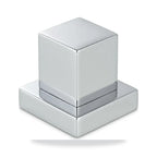 Acabamento quadrado cromado para registro de chuveiro, foto de catálogo em fundo branco