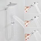 Chuveiro Para Banheiro e Ducha Manual De Parede 25x25cm Inox Cromado - imagem do produto 6