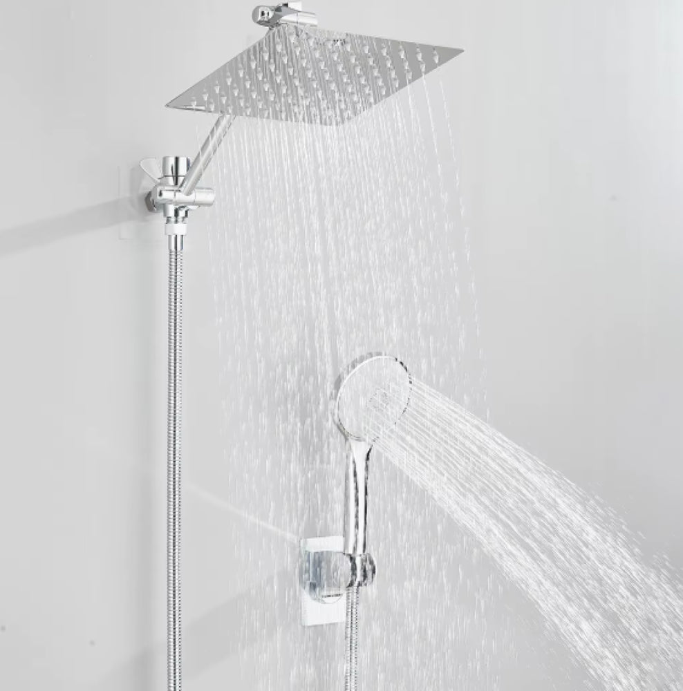 Chuveiro Para Banheiro e Ducha Manual De Parede 25x25cm Inox Cromado - imagem do produto 4